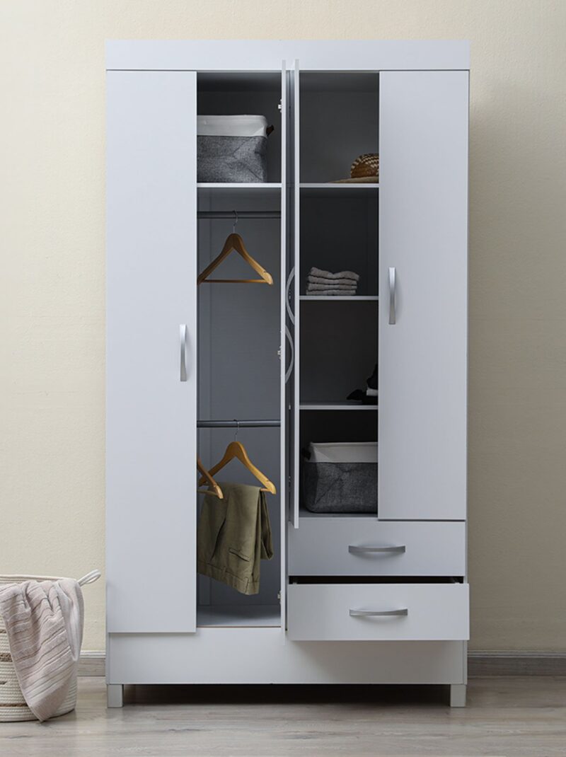 Armoire À 4 Portes Avec 2 Tiroirs