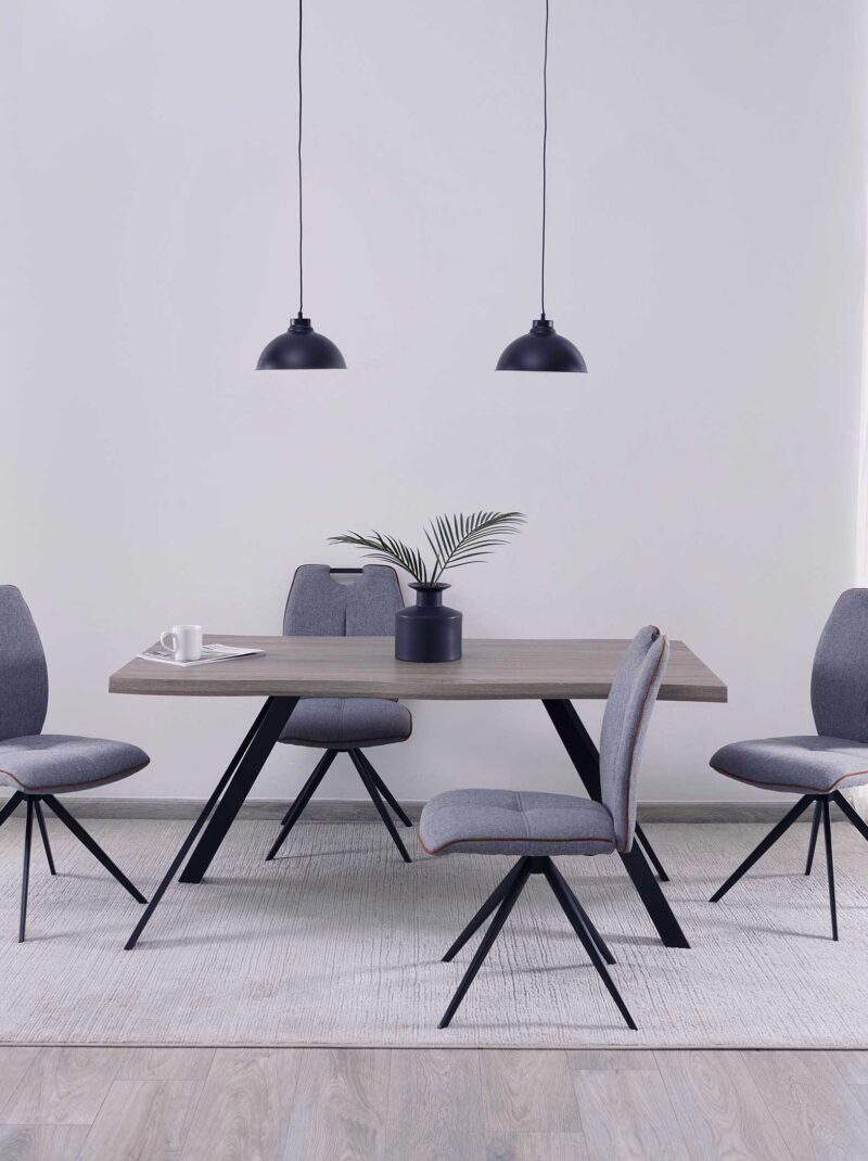 Table À Manger 6 Places Tamiami - Beige Et Noir